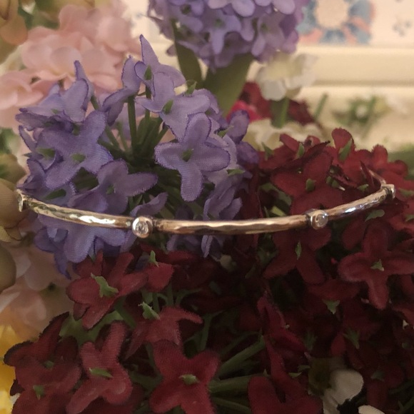 Silpada Sterling Silver Cubic Zirconia Star Studded Bangle Bracelet B2701 - Picture 15 of 15